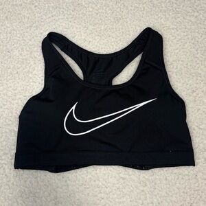 Nike Women Black Big Swoosh Medium Support Padded Sports Bra